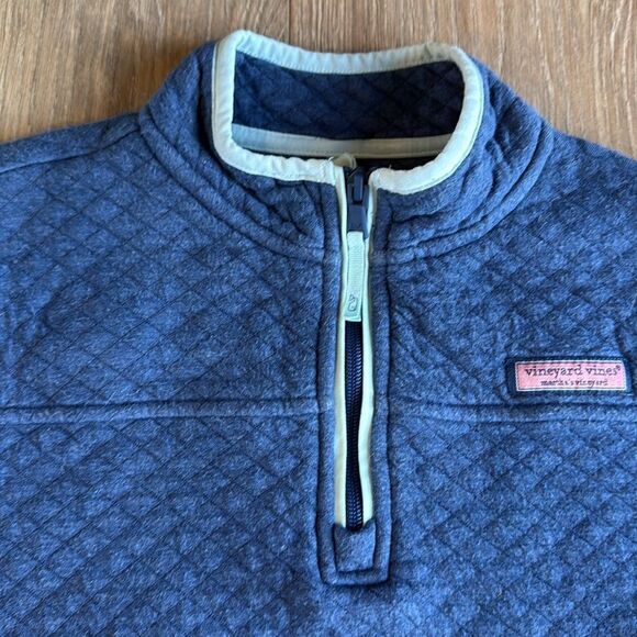 VINEYARD VINES GIRLS THE SHEP SHIRT QUILTED QUARTER ZIP SIZE LARGE/12 - Picture 3 of 4